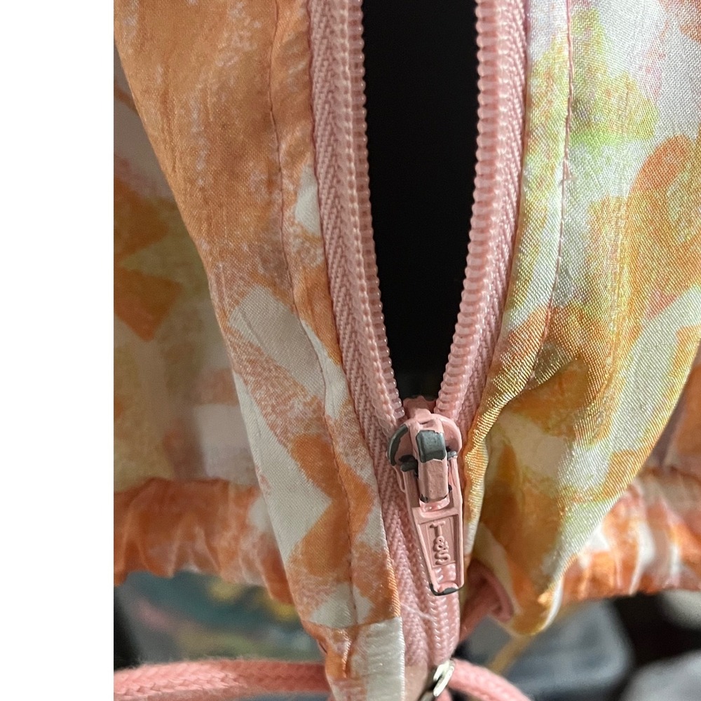 Vtg 90s Indications Pink Abstract Track Jacket Sz M Nylon Athleisure Windbreaker - Picture 7 of 11
